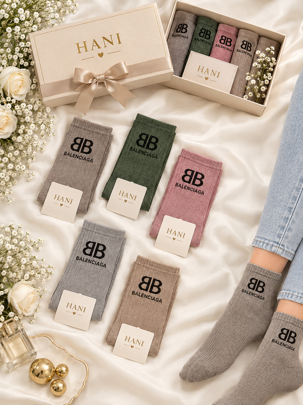 جوراب ساق بلند طرح Balenciag | کد ۱۳۶ | ۱۲ جفتی